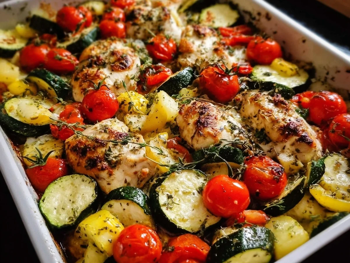Mediterranean Chicken Zucchini Bake | Healthy One-Pan - Image 1