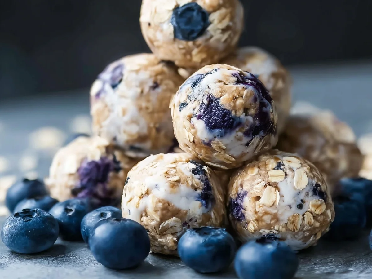 No-Bake Blueberry Cheesecake Protein Bites - Image 1