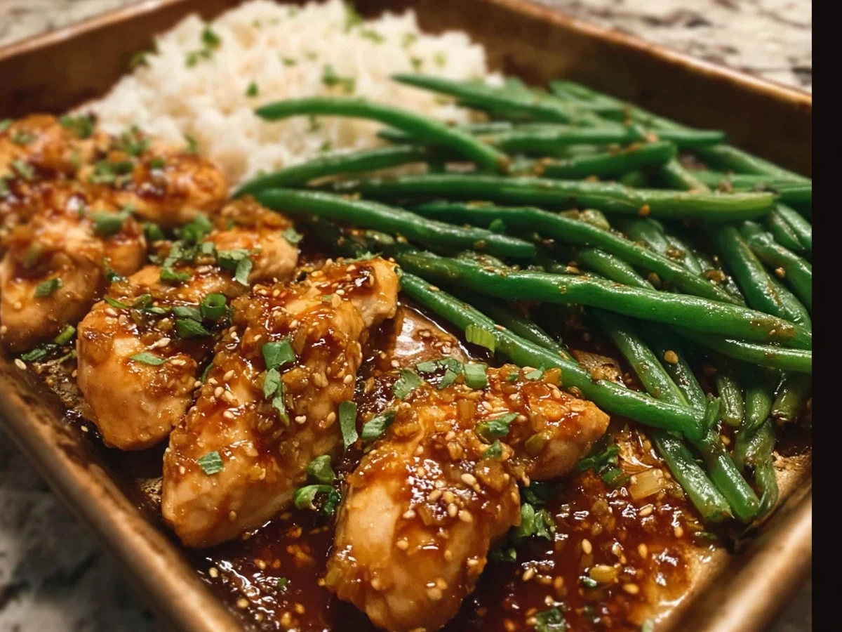One-Pan Honey Garlic Chicken & Green Beans Recipe - Image 1