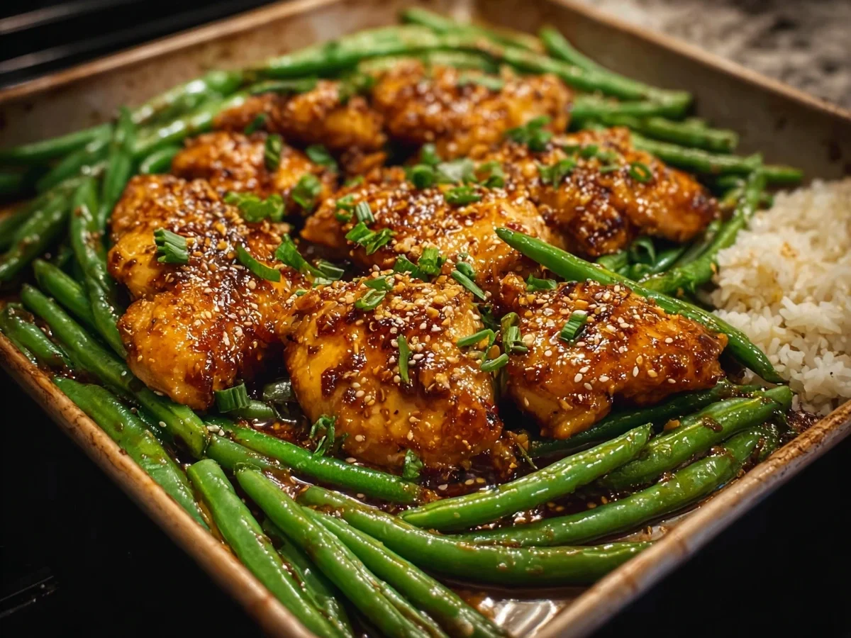One-Pan Honey Garlic Chicken & Green Beans Recipe - Image 2
