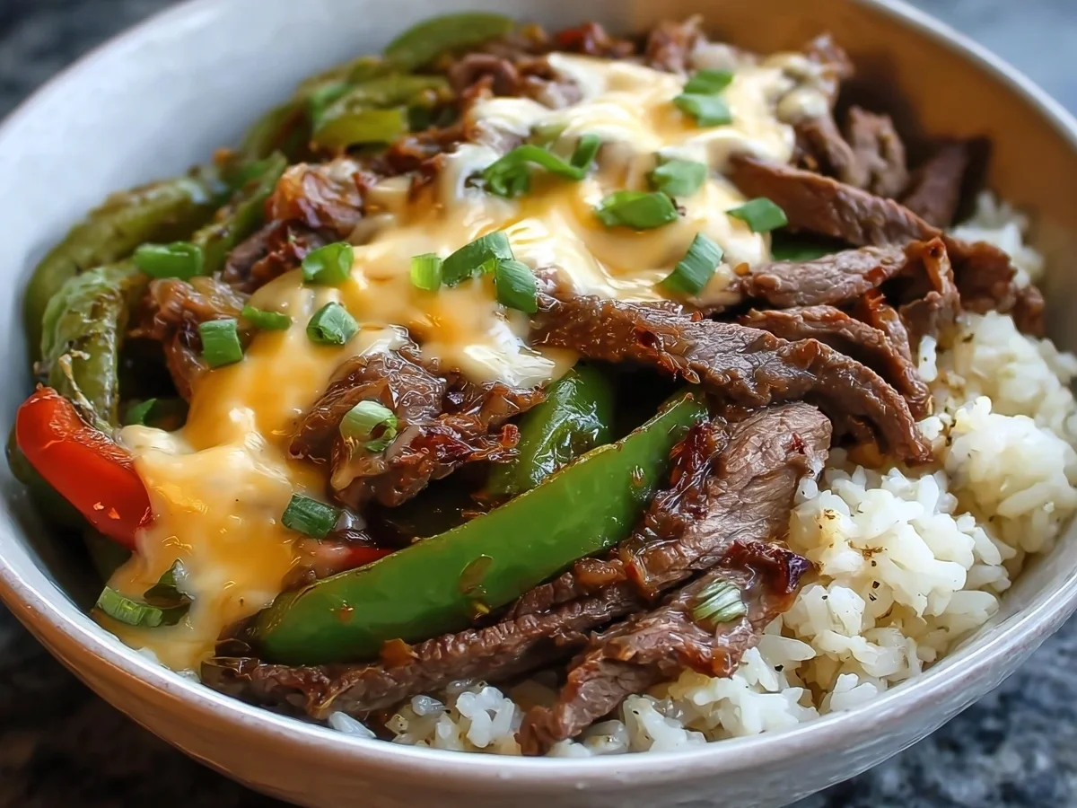 Philly Cheesesteak Rice Bowls: High Protein Meal Prep - Image 1