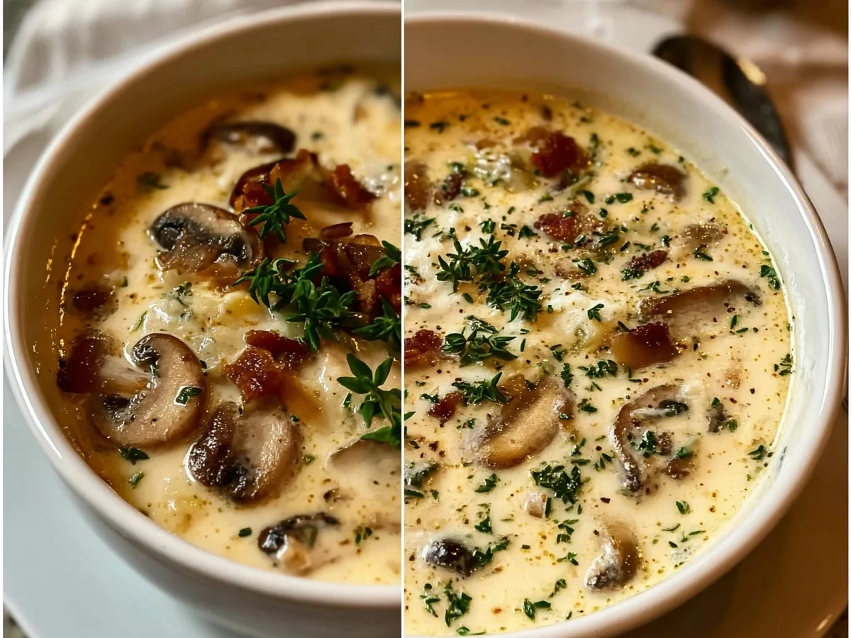 Protein-Rich Creamy Cottage Cheese Mushroom Soup - Image 2
