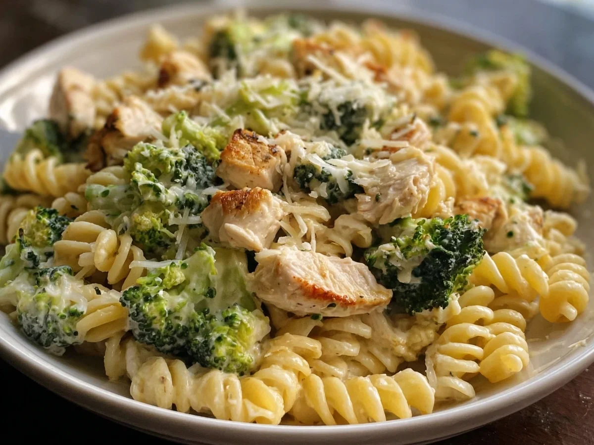 Quick Creamy Rotisserie Chicken Broccoli Pasta - Image 2