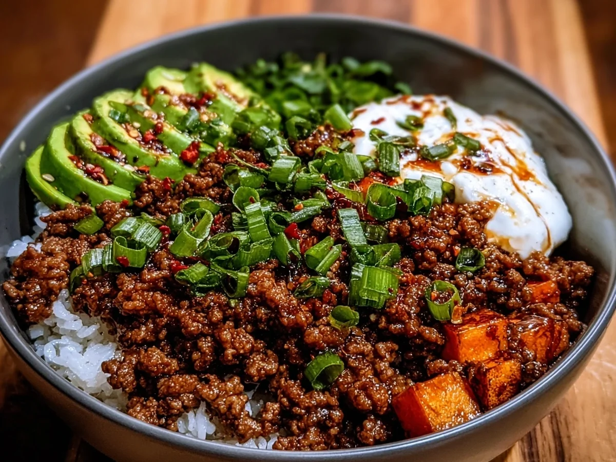 Quick Hot Honey Ground Beef Bowl: High-Protein Dinner - Image 2