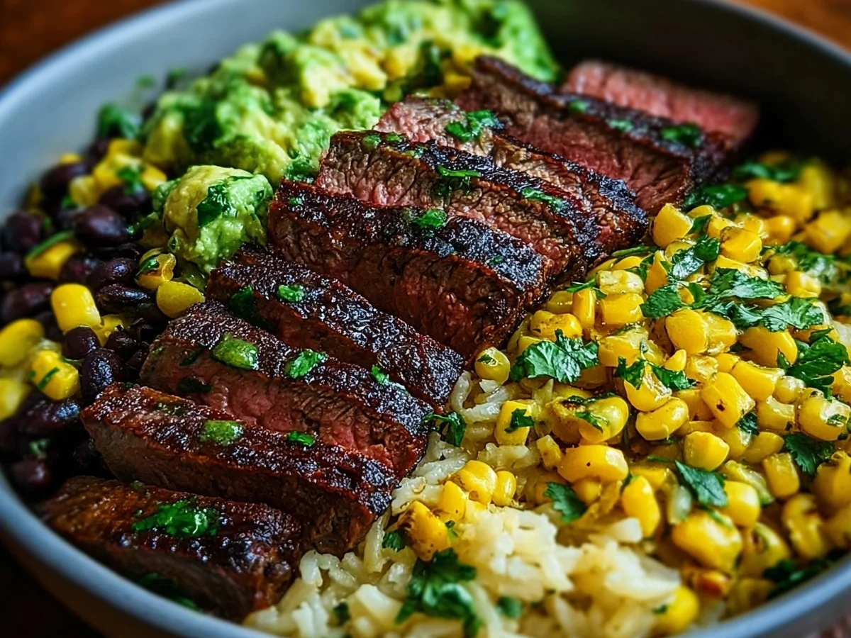 Quick Meal Prep Steak Avocado Corn Bowl - Image 2