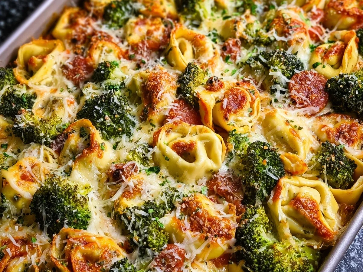 Sheet Pan Broccoli Tortellini Bake: Easy Dinner Recipe - Image 2