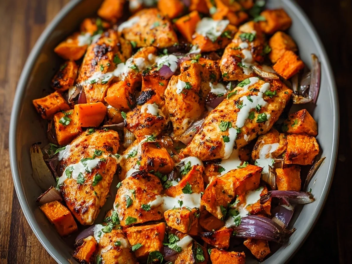Sheet Pan Buffalo Chicken & Sweet Potato Bowls - Image 2
