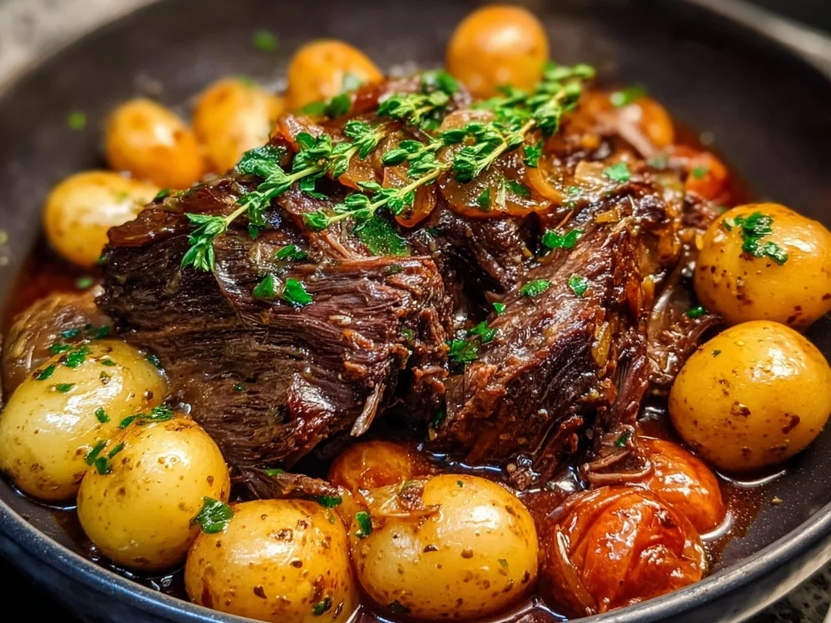 Slow Cooker Garlic Butter Beef & Potatoes - Image 1