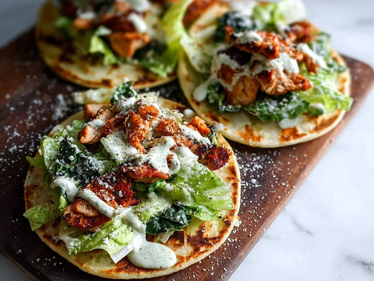 Smash Chicken Caesar Tacos: Quick High-Protein Dinner - Image 1