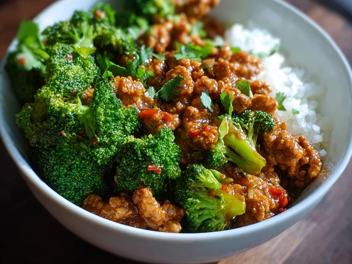 Sweet Spicy Ground Turkey Broccoli Bowls in 20 Mins - Image 1