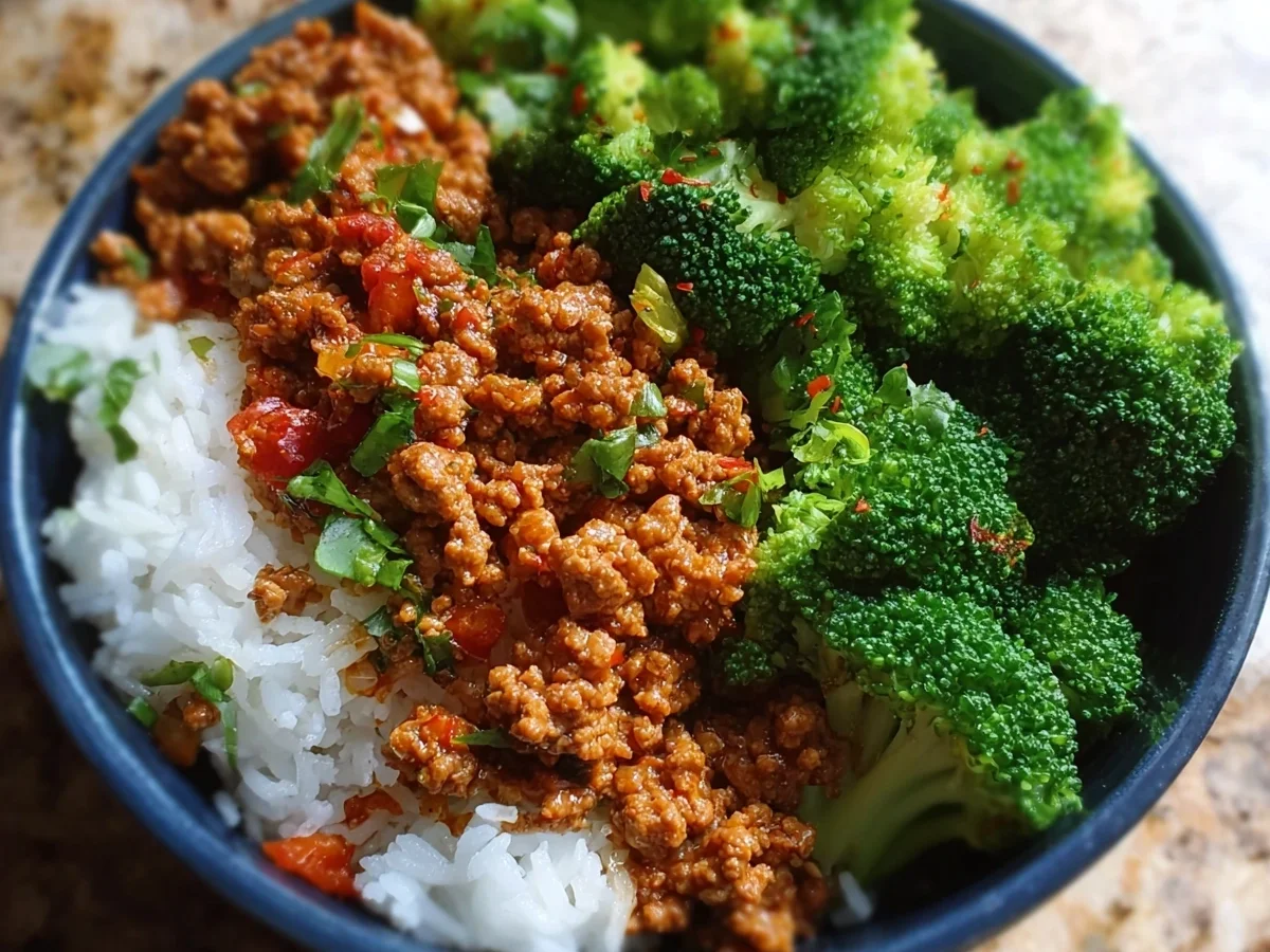 Sweet & Spicy Ground Turkey Broccoli Bowls - Image 1