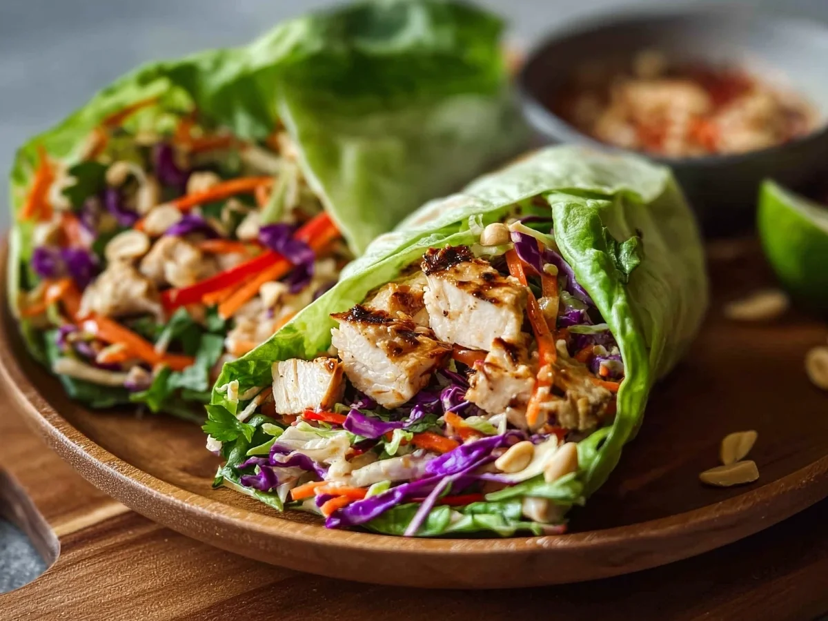 Thai Chicken Wraps with Crunchy Asian Slaw - Image 2