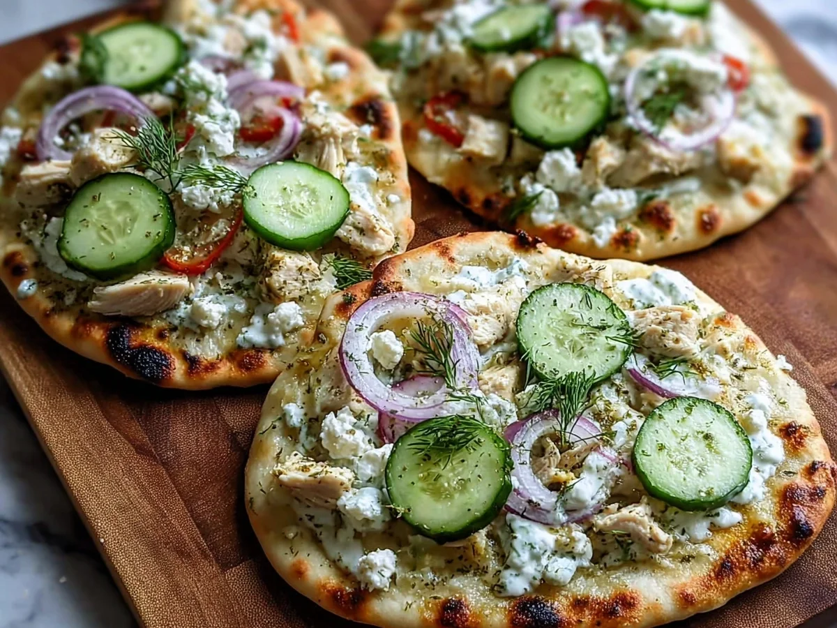 Tzatziki Chicken Naan Pizza: Quick, Healthy Dinner - Image 1