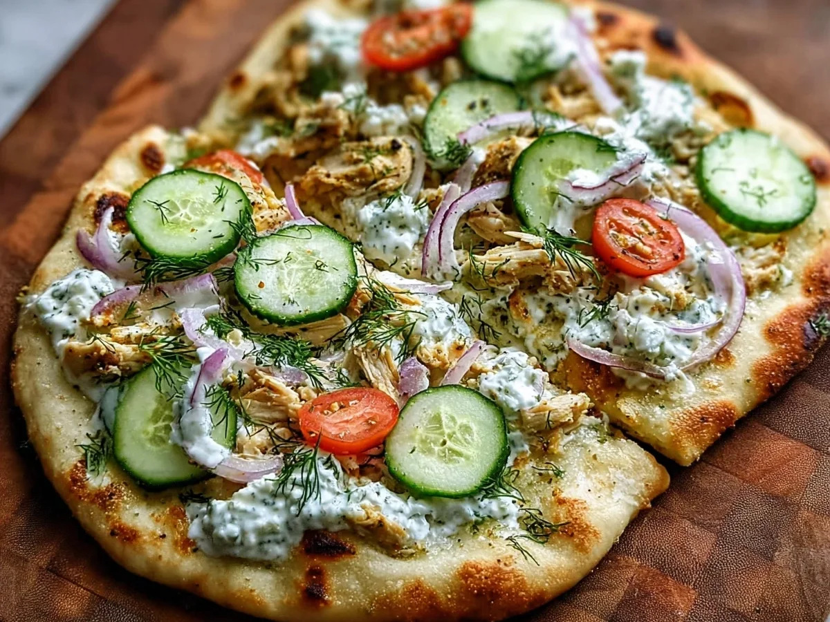Tzatziki Chicken Naan Pizza: Quick, Healthy Dinner - Image 2