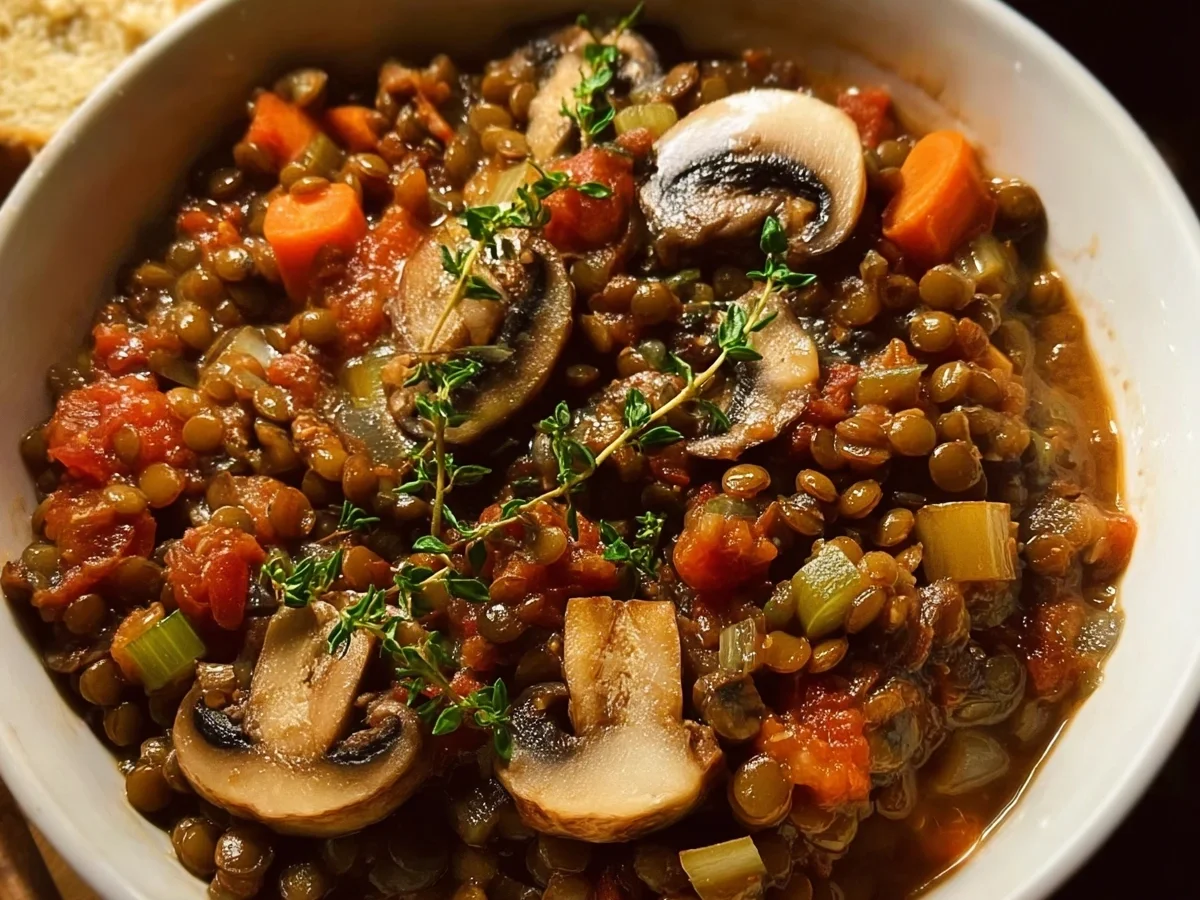 Vegan Lentil Mushroom Stew (18g Protein) - Image 2