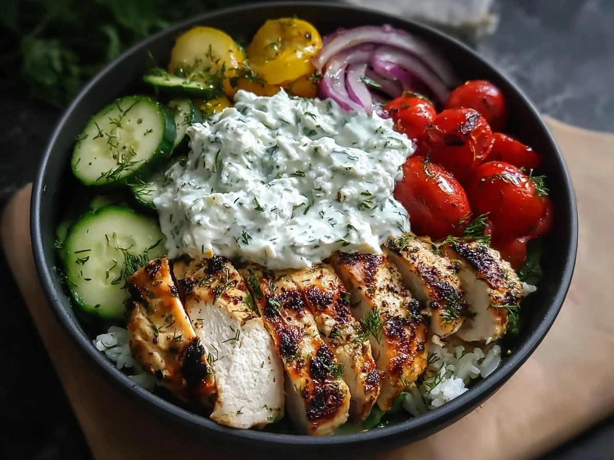 Zesty Mediterranean Chicken Tzatziki Bowls for Meal Prep - Image 2
