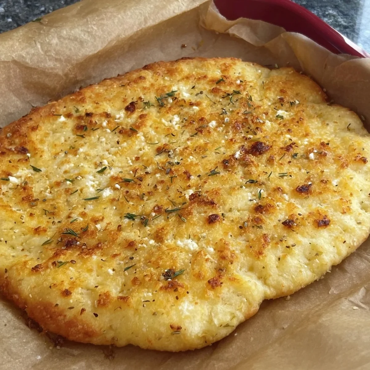 2-Ingredient High-Protein Cottage Cheese Flatbread