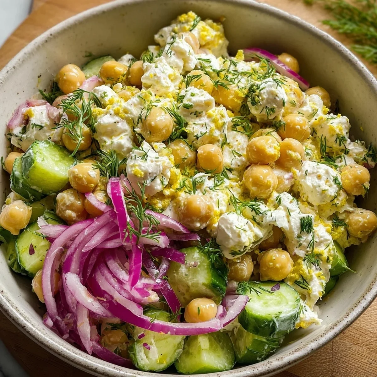 30-Minute Cottage Cheese Chickpea Salad Recipe