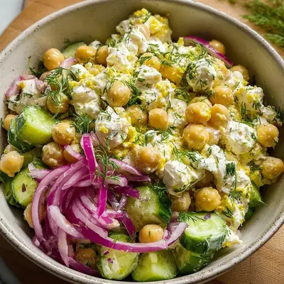 30-Minute Cottage Cheese Chickpea Salad Recipe