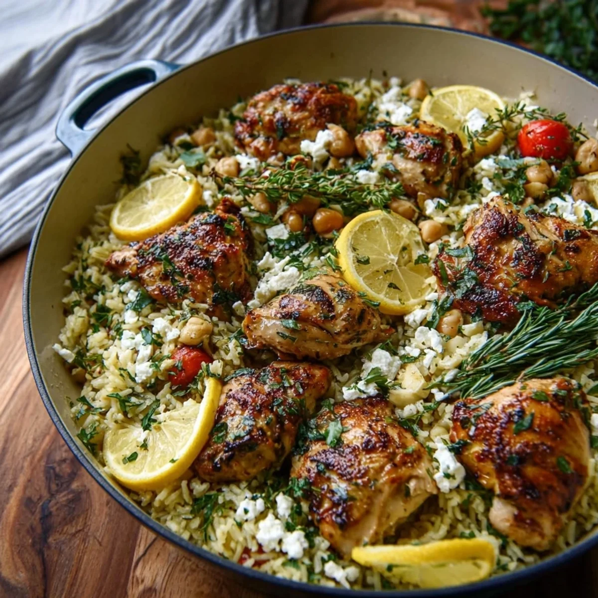 30-Minute One-Pot Greek Chicken & Lemon Rice Dinner