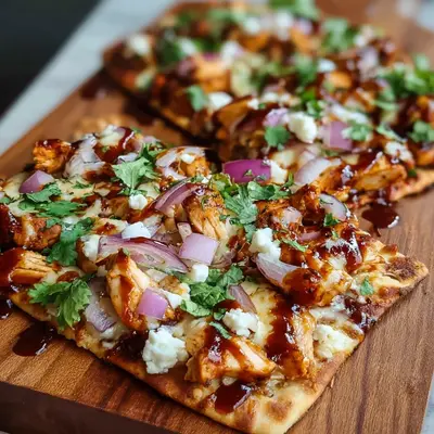 BBQ Chicken Flatbread: 30g Protein, Quick Meal Prep