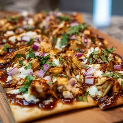 BBQ Chicken Flatbread: Quick, High Protein Dinner