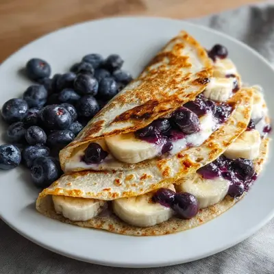 Blueberry Breakfast Quesadilla: Quick, High Protein