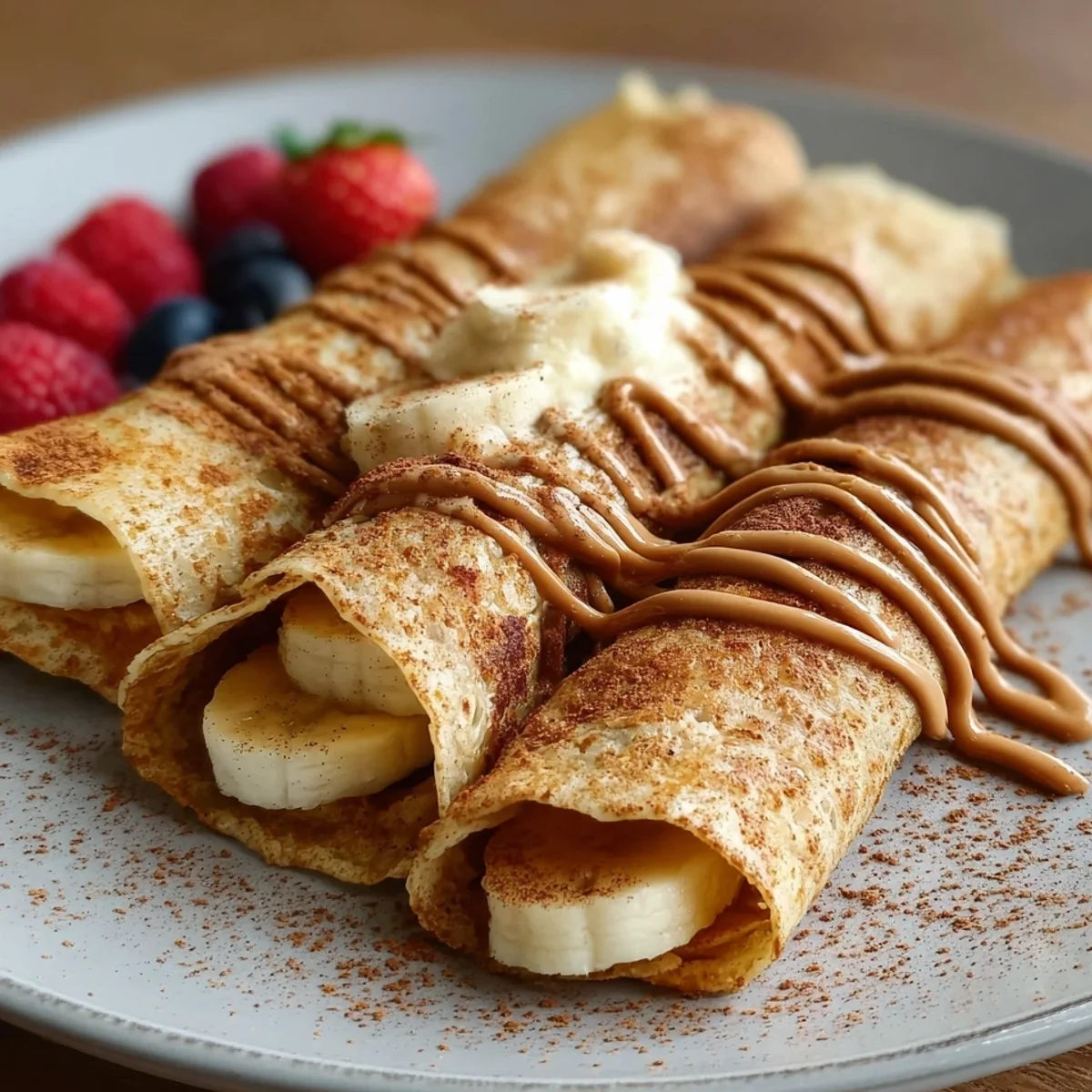 Cinnamon Roll Protein Crepes: 40g Protein (No Powder)