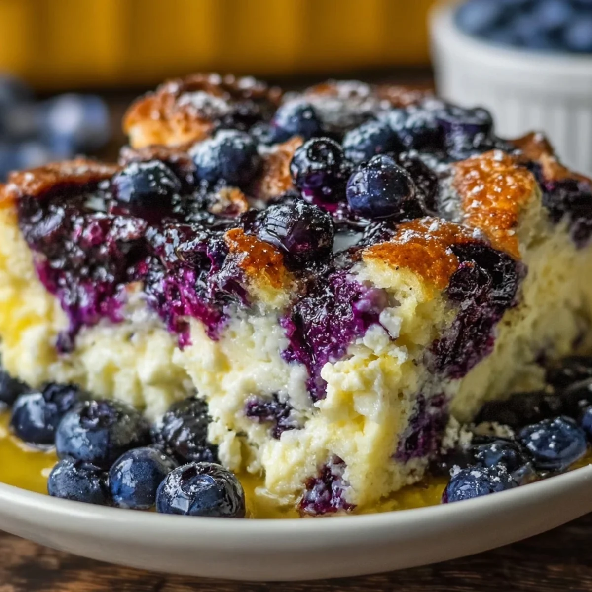 Creamy Blueberry Cottage Cheese Bake: Protein Packed