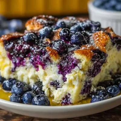 Creamy Blueberry Cottage Cheese Bake: Protein Packed