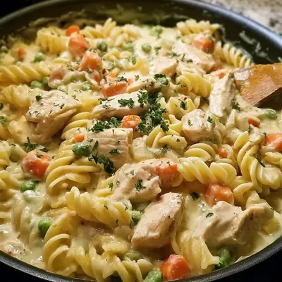 Creamy Chicken Pot Pie Pasta: Easy 25-Minute Dinner
