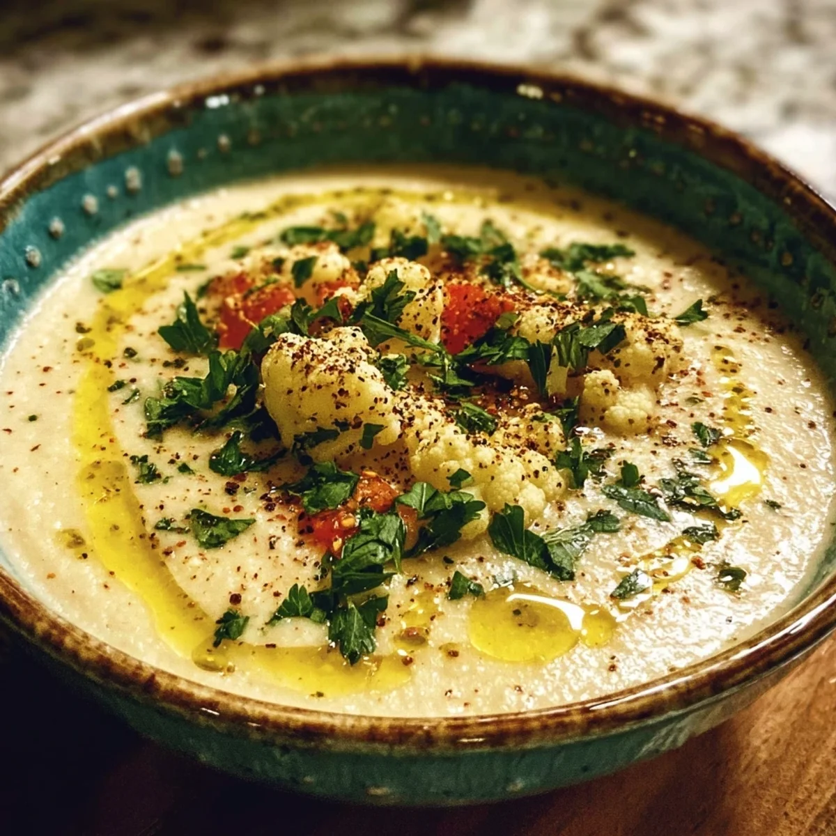 Creamy Mediterranean Cauliflower Soup for Meal Prep