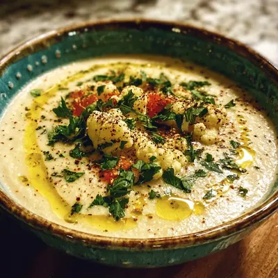 Creamy Mediterranean Cauliflower Soup for Meal Prep