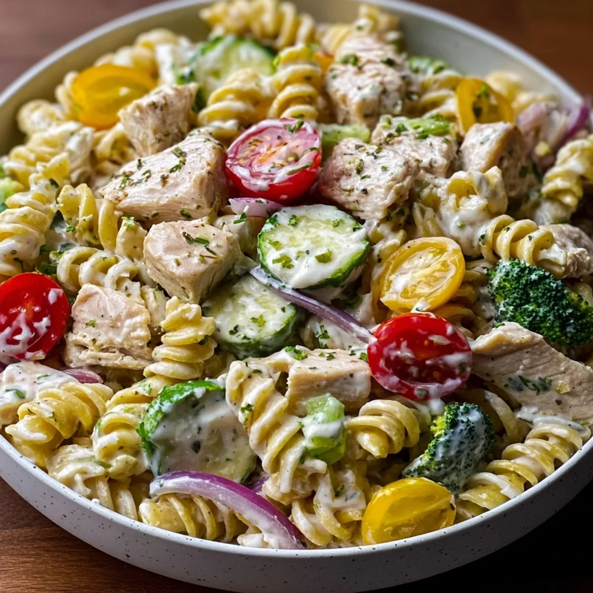 Creamy Ranch Protein Pasta Salad for Easy Meal Prep