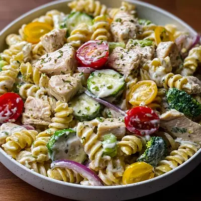 Creamy Ranch Protein Pasta Salad for Easy Meal Prep