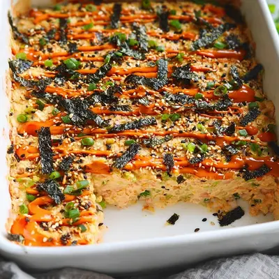Creamy Salmon Sushi Bake: Easy & Flavorful Dinner