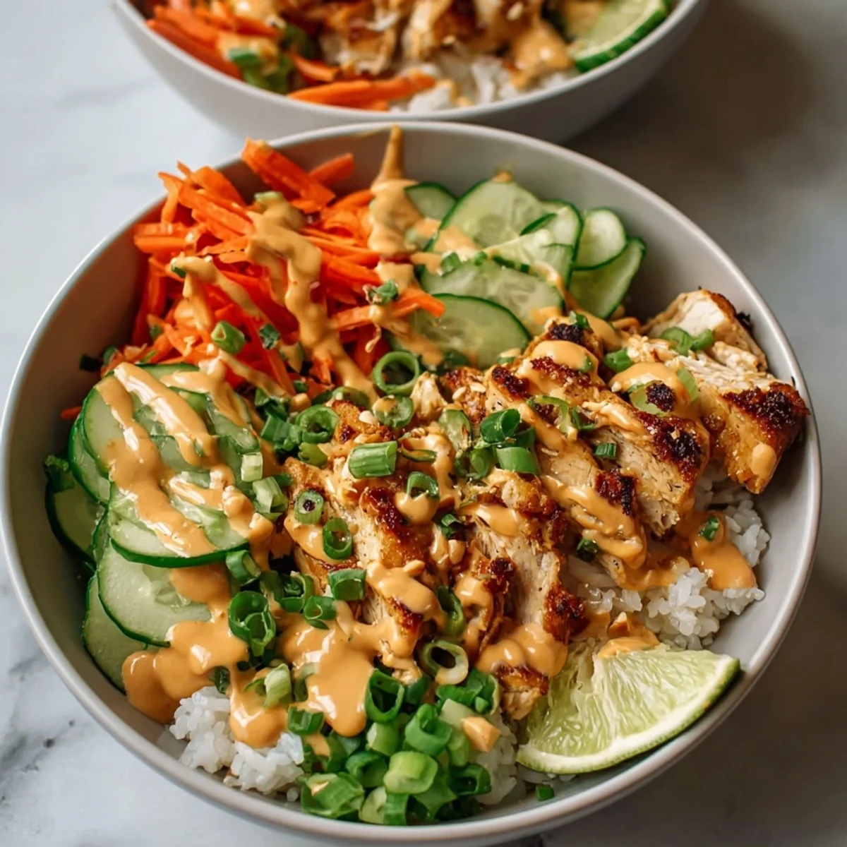 Creamy Thai Peanut Chicken Buddha Bowl Recipe