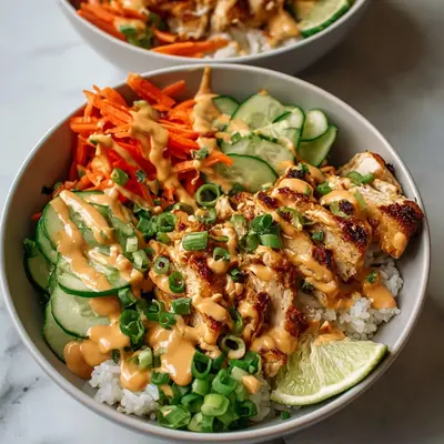 Creamy Thai Peanut Chicken Buddha Bowl Recipe