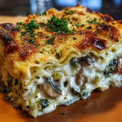 Creamy Vegetable Lasagna with White Sauce