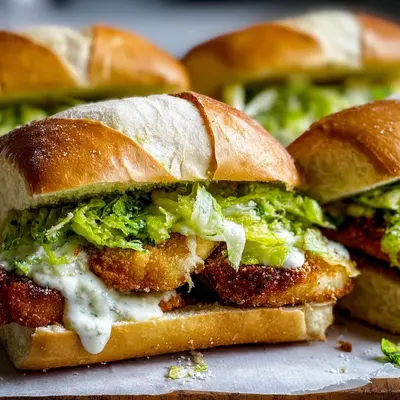 Crispy Chicken Caesar Sandwiches in 30 Mins