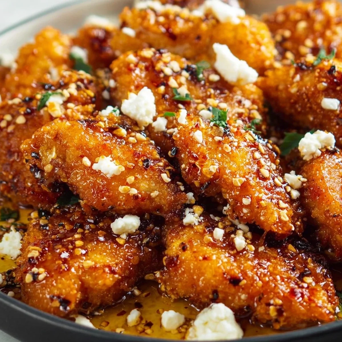 Crispy Hot Honey Feta Chicken - Quick & High Protein Dinner