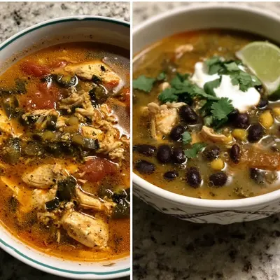 Easy Chicken Poblano Black Bean Soup Recipe