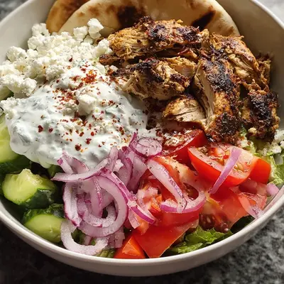 Greek Chicken Gyro Bowl: 35g Protein Meal Prep