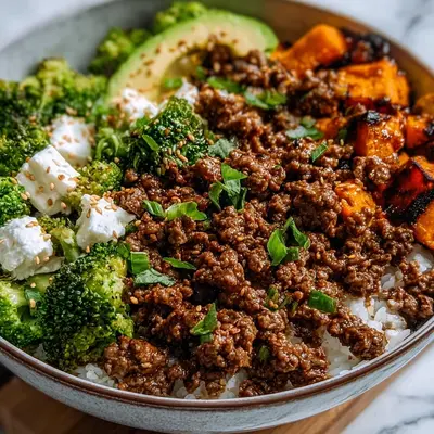 Ground Beef Hot Honey Bowl | High-Protein Sweet & Spicy Meal Prep