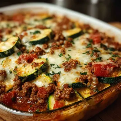 Healthy Ground Turkey Zucchini Casserole