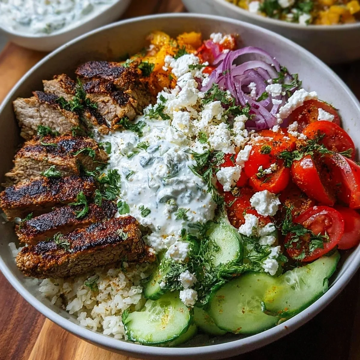 Healthy Mediterranean Gyro Bowls | Quick Greek Dinner