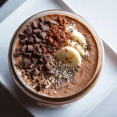 High Protein Brownie Batter Overnight Oats