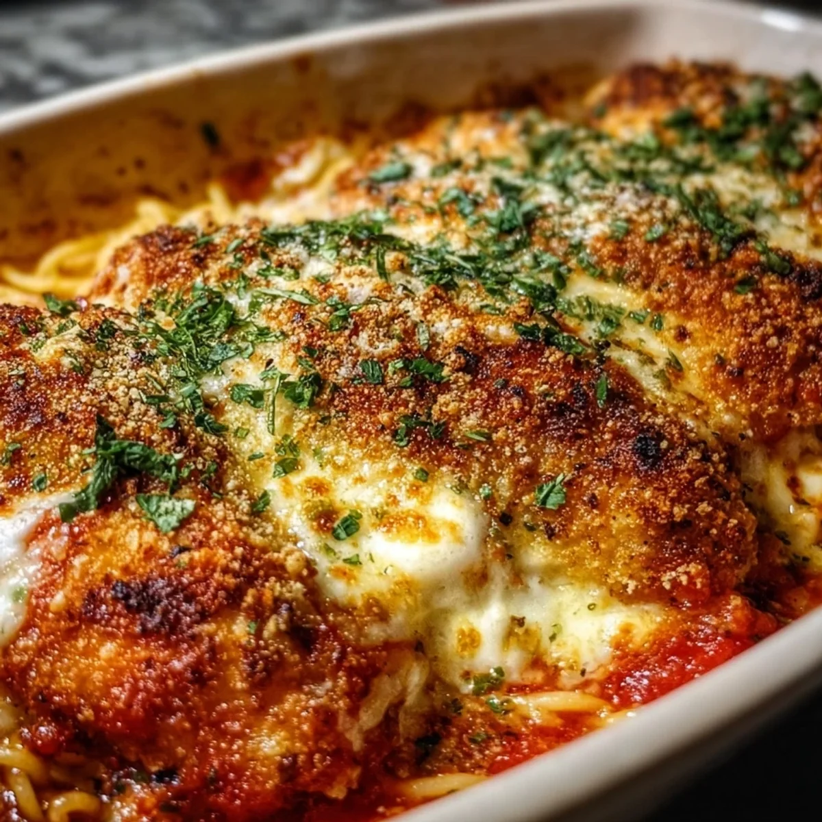 High Protein Chicken Parmesan Casserole for Families