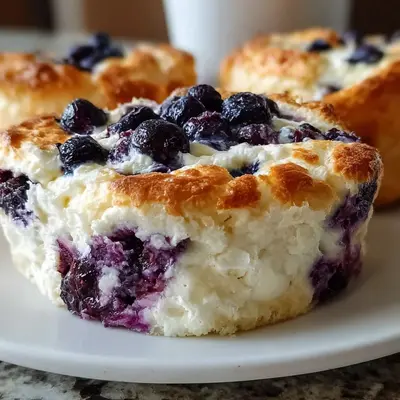 High Protein Cottage Cheese Blueberry Cloud Bread