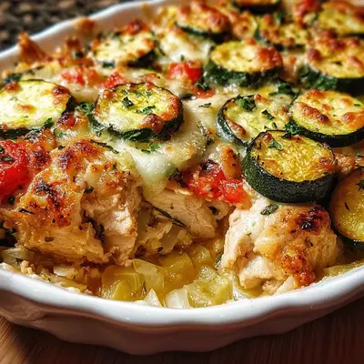 High Protein Easy Chicken Zucchini Bake